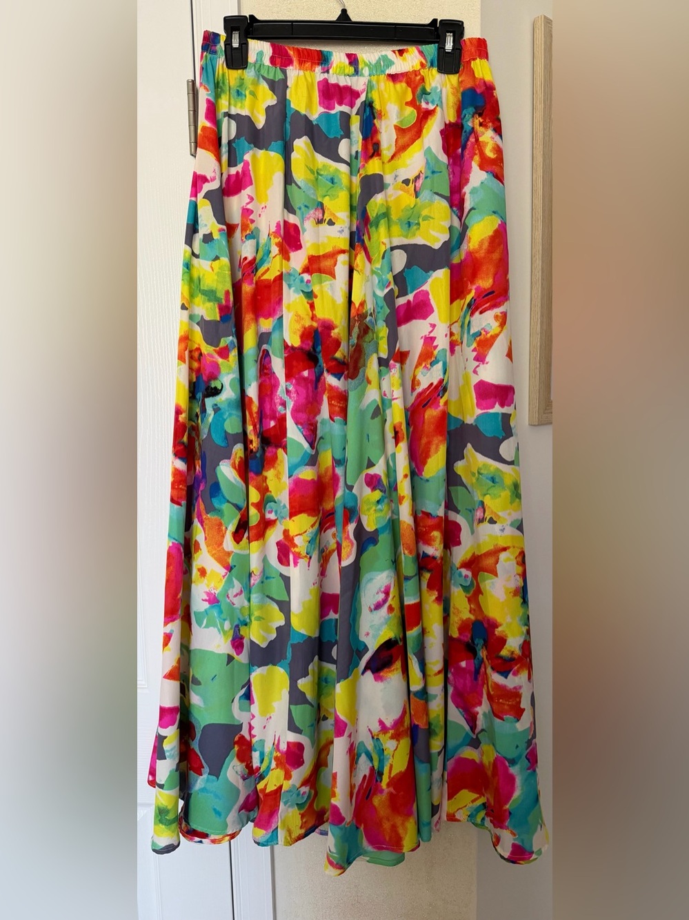 Bright Multicolor Floral Maxi Skirt - Picture 2 of 3